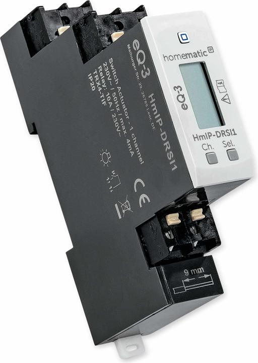 Actual product image Homematic IP Switch actuator for top-hat rail mounting - 1-fold (Switch actuator)