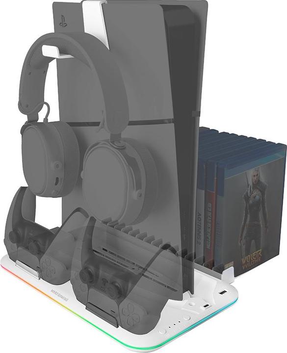 Mars Gaming Support Multifonction Mps5-B2 RGB Pour Ps5 (Blanc)