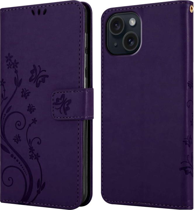 Produktbild Cadorabo Hülle für Apple iPhone 15 mit Blumen Muster (Apple iPhone 15)