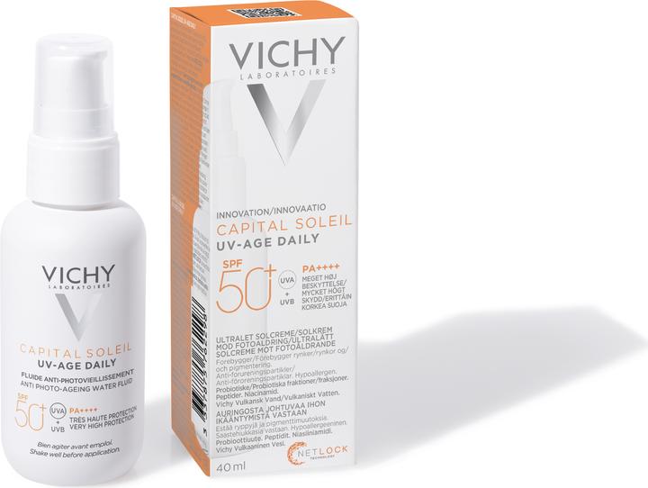 Actual product image Vichy Capital Soleil Fluid UV-AGE (Sun cream face, SPF 50+, 40 ml, 65 g)