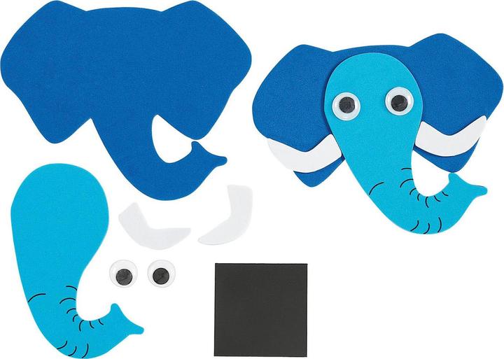 Image du produit Colorations Kit de bricolage Visages d'animaux en mousse, 36 pcs.