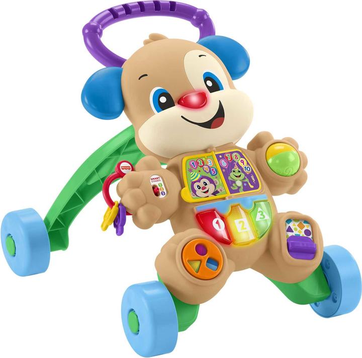 Immagine prodotto Fisher-Price Cagnolino Primi Passi - Ridi & Impara, Edizione multilingue, giocattolo musicale per camminare Gioc