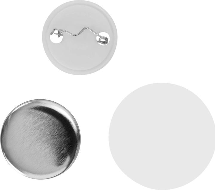 Produktbild Uniprodo Buttonrohlinge 1.000 St. Ansteckbuttons Ø 32mm Buttons Rohlinge Metall Folie PET