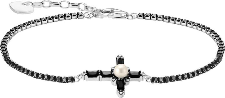 Immagine prodotto Thomas Sabo Bracciale Cross Romance (19 cm, Perla coltivata in acqua dolce, Argento 925)