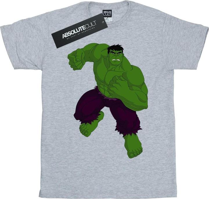 Actual product image Girls Hulk Pose Cotton T-Shirt (152, 158)