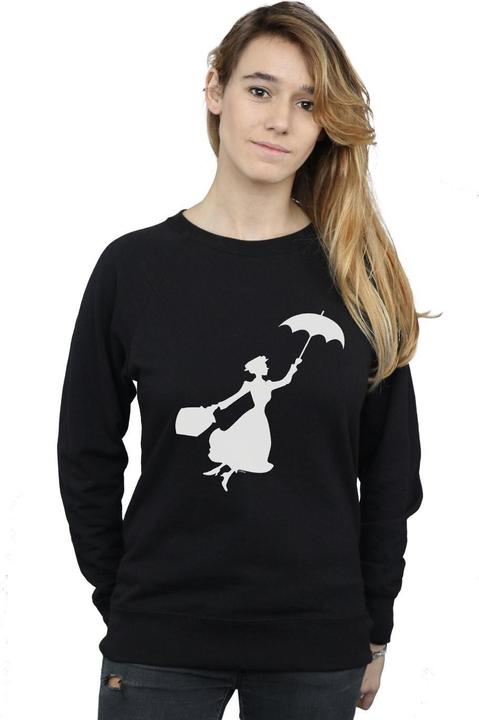 Actual product image Disney Womens/Ladies Mary Poppins Flying Silhouette Sweatshirt (L)