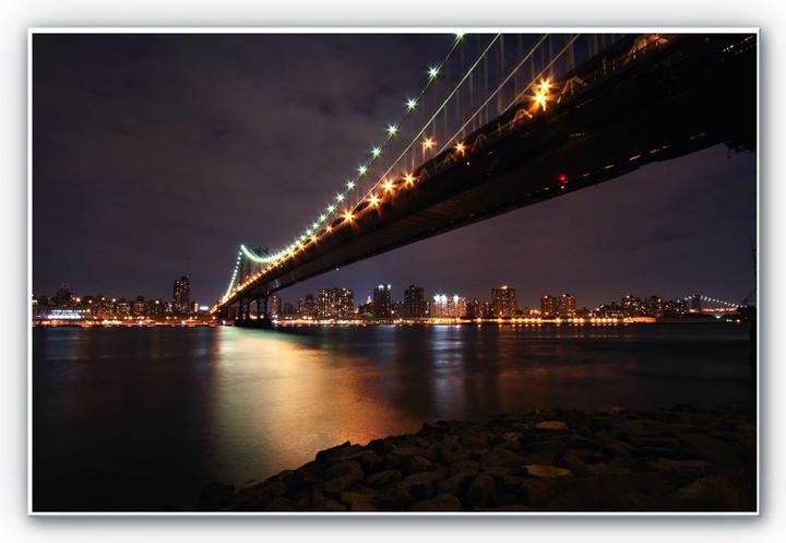 Immagine prodotto Trenddeko Ponte di Manhattan di notte (45 x 30 cm)