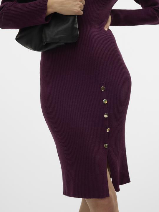 Produktbild Vero Moda VMABA BUTTON LS BOATNECK DRESS GA EXC Strickkleid (M)