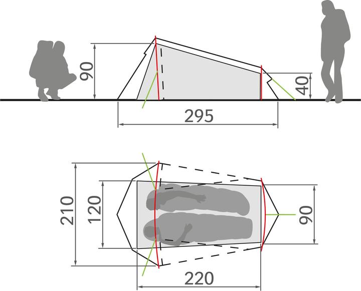 Actual product image Vaude Arco 1 (Tunnel tent, 2.40 kg, 2 persons)