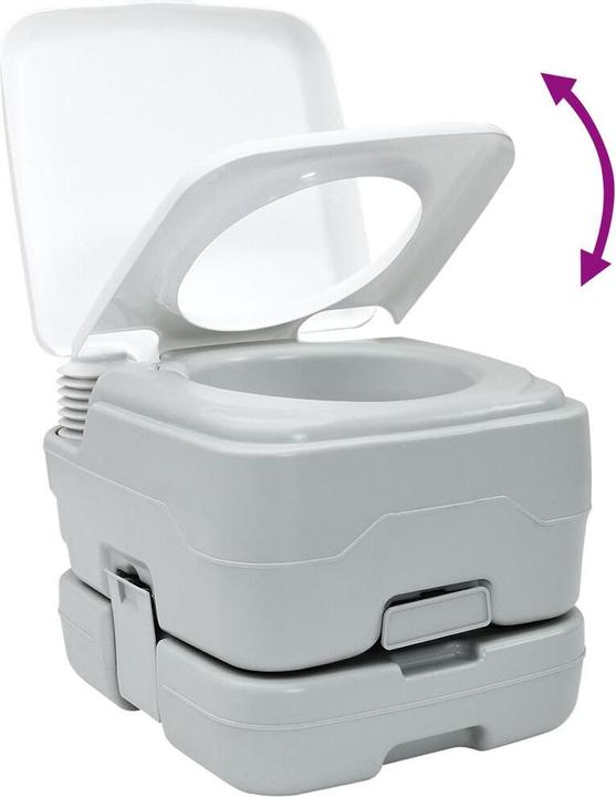 Actual product image VidaXL Portable toilet in grey and white plastic, 10 L