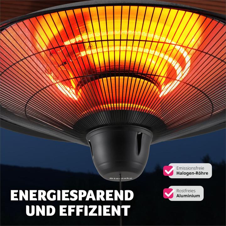 Actual product image tectake Solaris Infrared Heater Orbit 2500W, Aluminum Casing (2500 W)