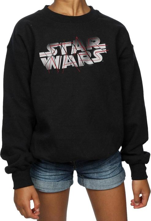 Actual product image Star Wars Girls The Last Jedi Spray Logo Sweatshirt (140, 146)