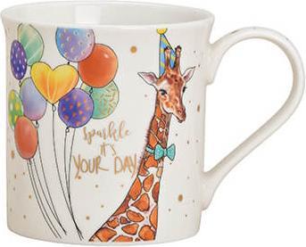 Actual product image Beanarella Birthday cup giraffe, porcelain (300 ml)