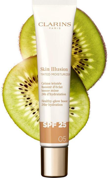 Actual product image Clarins Skin Illusion - Getönte Feuchtigkeitscreme Spf25 05 (Sun cream face, SPF 25, 40 ml)
