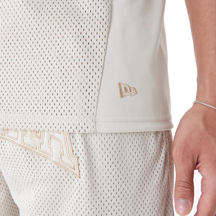 Immagine prodotto New Era Canotta in Poly Mesh - BRAND LOGO stone beige (L)