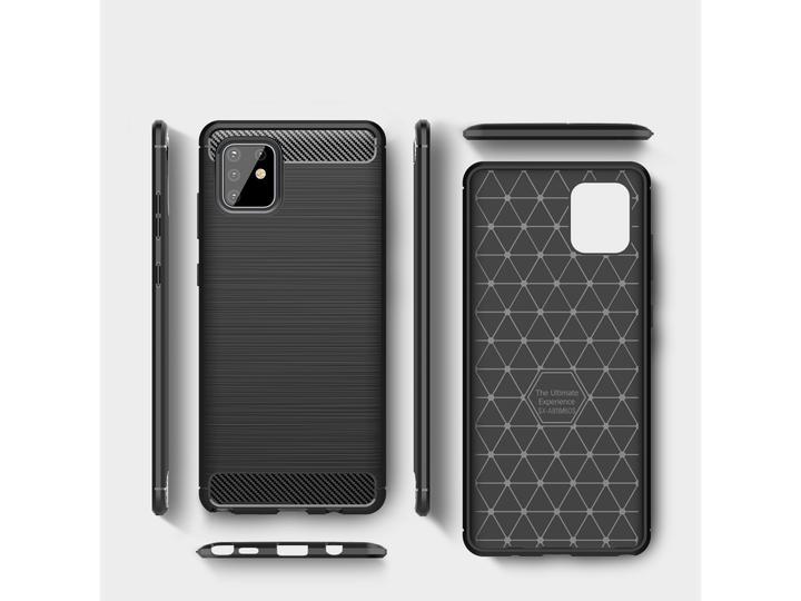 Actual product image Screenguard Samsung Galaxy Note10 Lite Cover Carbon Brushed Soft TPU (Samsung Galaxy Note 10 Lite)