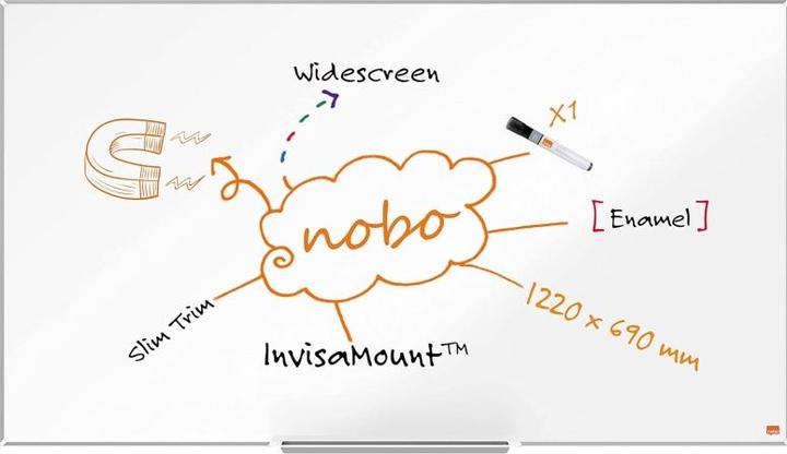 Actual product image Nobo Impression Pro 55 Magnetic Whiteboard (3 x 80 x 146 cm)