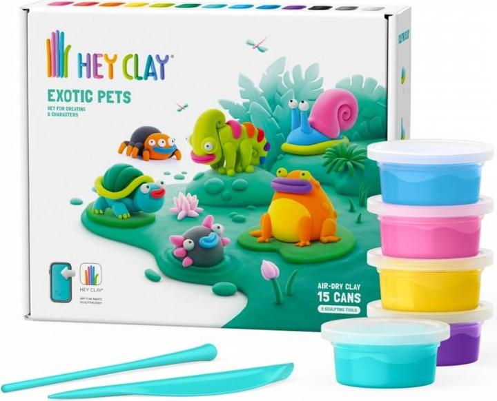 Produktbild Hey Ton Kunststoff Masse Exotische Tiere 15 Dosen 15025CEE