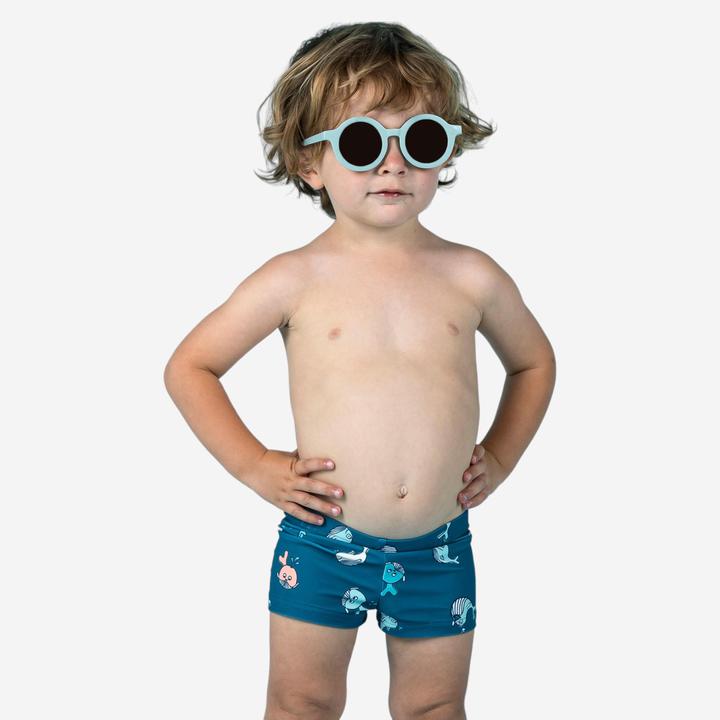 Immagine prodotto Nabaiji Costume da bagno boxer bambino/bambina - balena blu scuro (86, 85 C)