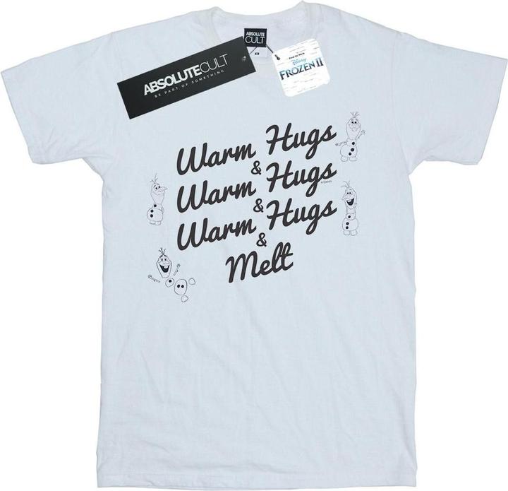 Actual product image Disney Womens/Ladies Frozen 2 Olaf Warm Hugs And Melt Cotton Boyfriend T-Shirt (XL)