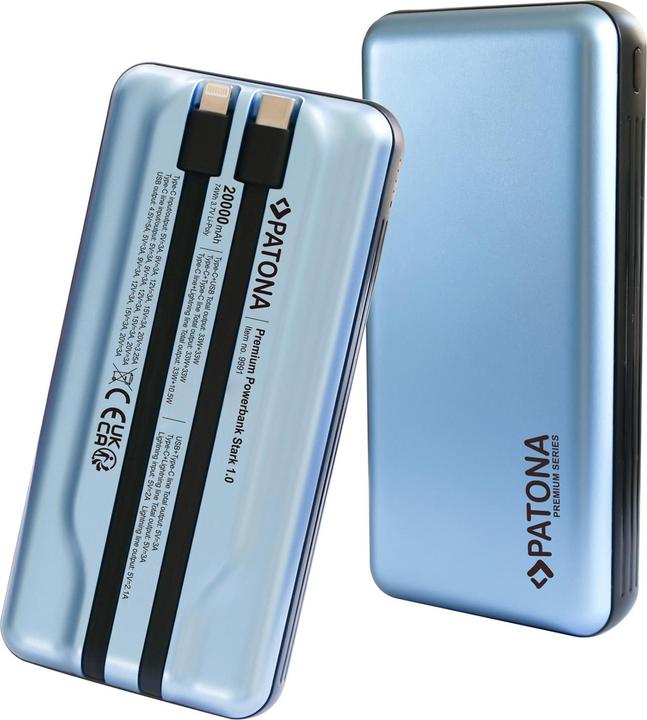 Actual product image Patona Powerbank USB-C/ Ligh. 65W 20000 (20000 mAh, 65 W, 74 Wh)