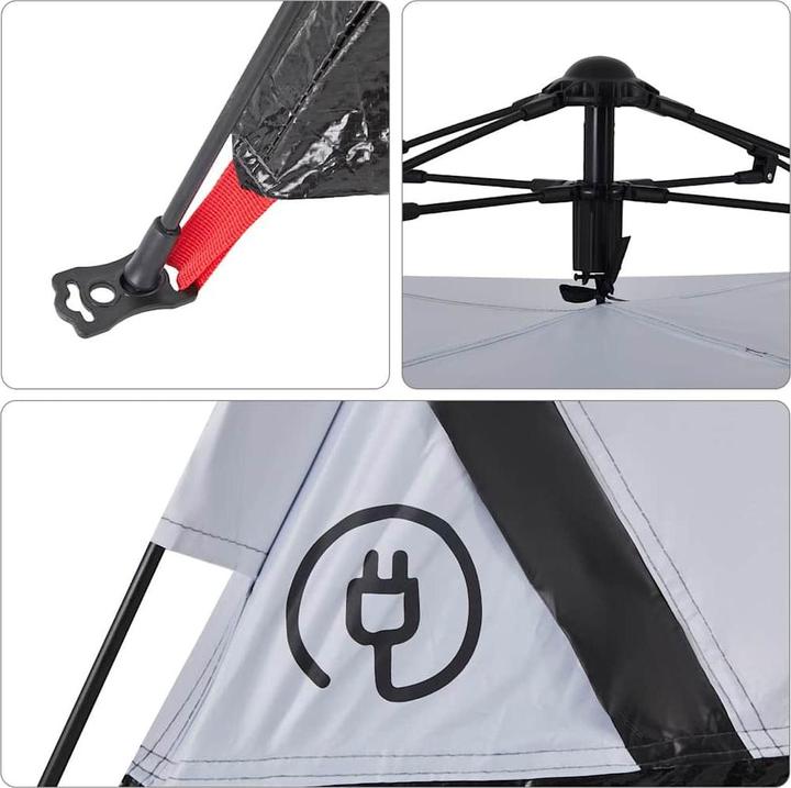 Immagine prodotto VidaXL Tenda da campeggio 4 persone in tessuto oscurante a sgancio rapido (Tenda a cupola, 3.25 kg, 4 persone)