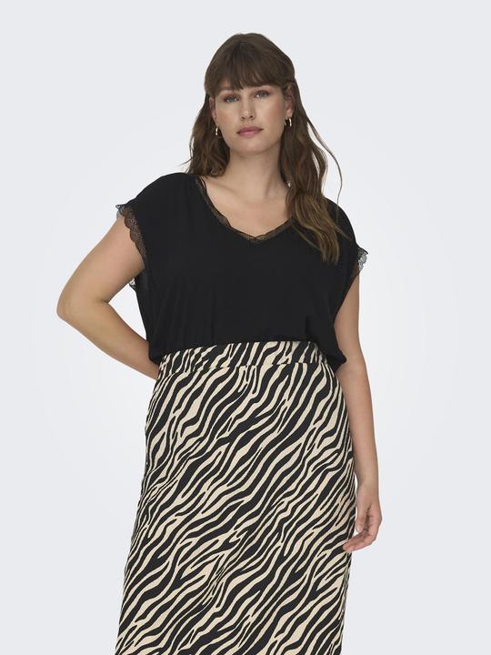 Actual product image Only Curvy V-neck blouse with short sleeves (46)