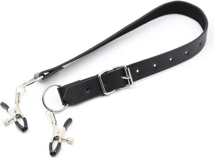 Actual product image Ohmama Fetish Leg Bondage Strap Clit Clamps