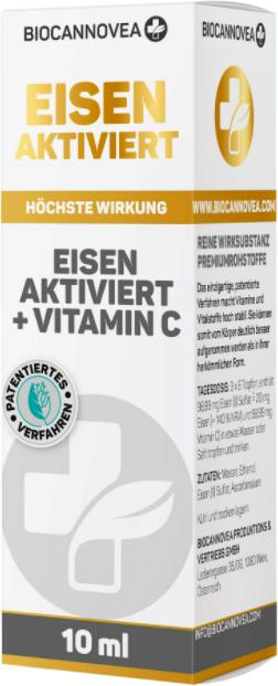Immagine prodotto Biocannovea Ferro attivato e vitamina C (1 Pezzo/i, Goccia, 53 g)