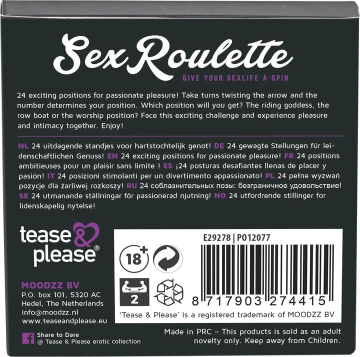 Productafbeelding Moodzz Sex Roulette Kamasutra (Diverse, Engels, Duits, Frans, Spaans, Zweeds, Italiaans, Pools, Russisch, Noors, Nederlands)