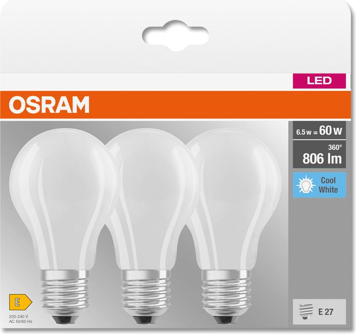 Immagine prodotto Osram Base Led Classic A (E27, 6.50 W, 806 lm, 1 x, E)