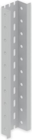 Unex 66837 Omega profile perforated grey RAL7030 0.50 m stainless steel