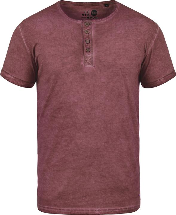 Immagine prodotto Solid Tihn T-Shirt A Maniche Corte Maglietta Da Uomo Con Collo Grandad In Cotone 100% (XL)