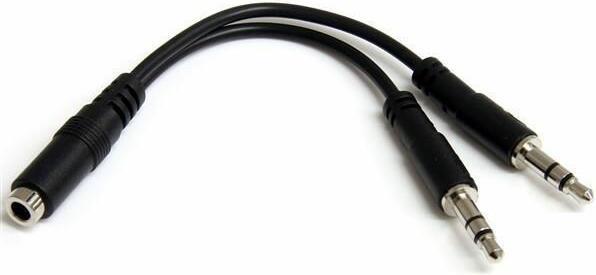 StarTech 3,5mm Audio Klinke Y Kabel - Headset Splitter - 1 x 3,5mm (Buchse) 2 x 3,5mm (Stecker) (Splitter)