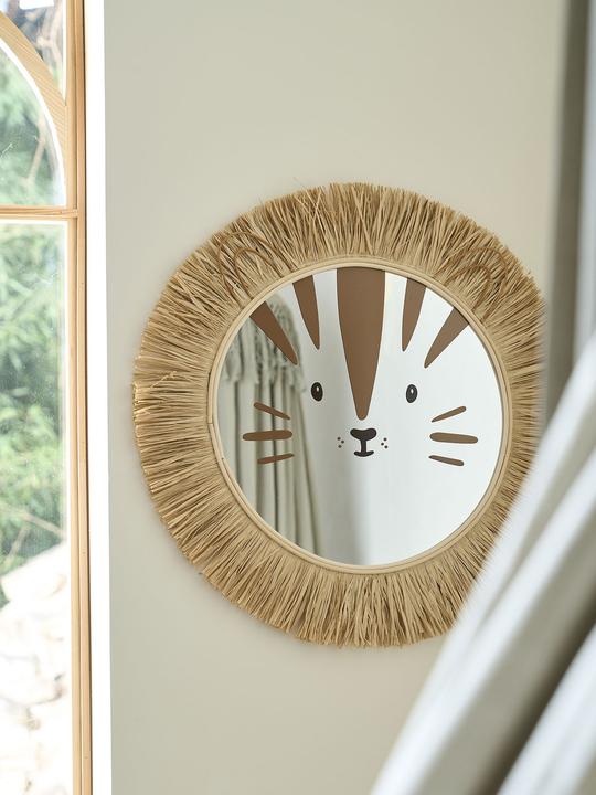 Image du produit Vertbaudet Chambre d'enfant XL miroir LÖWE en raphia naturel et rotin