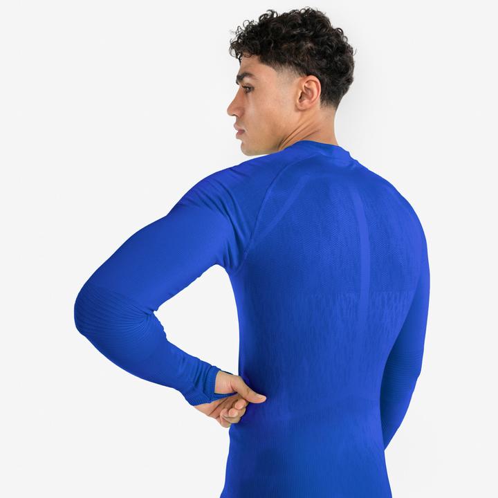 Image du produit Kipsta T-shirt fonctionnel de football à manches longues pour femmes et hommes - Keepdry bleu indigo (XXL)