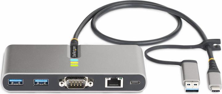 Produktbild StarTech com 5G2A1SGBB-USB-C-HUB, Kabelgebunden, USB 3.2 Gen 1 (3.1 Gen 1) Type-C, 100 W, 10,100,100 (USB-C, 2 Ports)