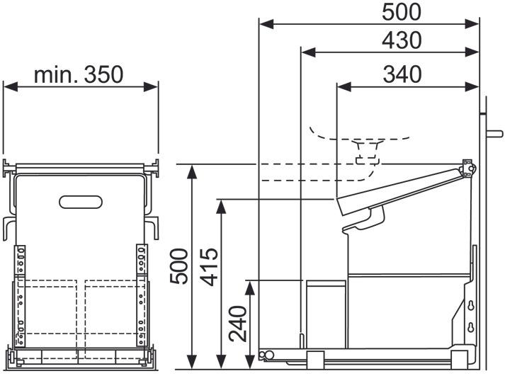 Image du produit Müllex Système d'extraction de déchets (39 l)