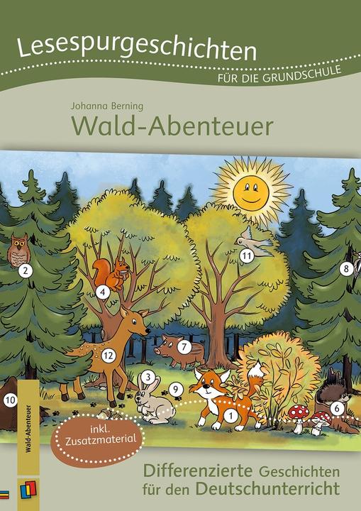 Produktbild Lesespurgeschichten für die Grundschule - Wald-Abenteuer (Deutsch, Johanna Berning, 2022)