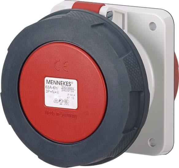 Image du produit Mennekes Prise en saillie, 125A4p6h400V, IP67 AM1457