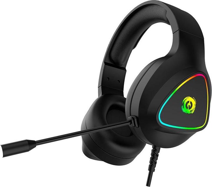 Image du produit Canyon GH-6, Shadder gaming headset, USB / 2x 3.5mm jack, 2m cable, multicolor RGB backlight, black (Filaire)