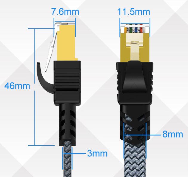 Immagine prodotto Hermex Cavo di rete 1m cavo piatto Cavo Ethernet LAN RJ45 Cat. 7 piatto (UTP, CAT7, 1 m)