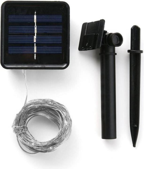 Produktbild Hermex 32m Gartenbeleuchtung Leuchtgirlande LED Solar-Lichterkette Warmweiss (32 m)