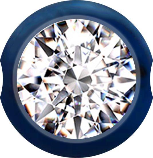 Produktbild Star Piercing Ball Closure Kugel dunkelblau mit Kristall silber (ohne Messing, Chirurgenstahl 316L)