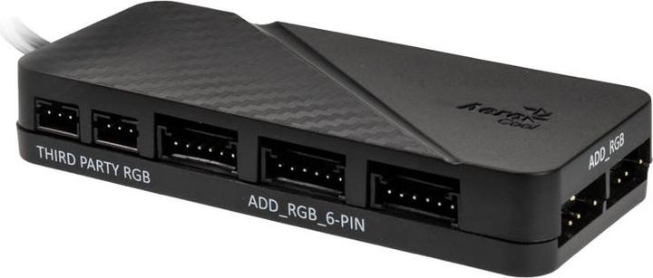 Actual product image AeroCool DUO12PRO Kit 3xFan 12cm ARGB LED Dual Ring Antivibration 6 Pins Black (120 mm, 3 x)