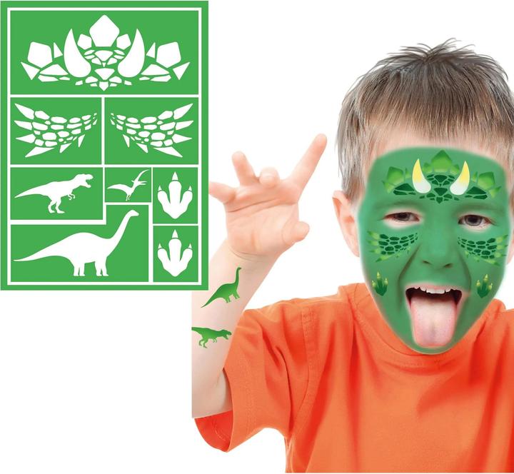 Actual product image Fiesta Dino make-up stencil 14x20cm