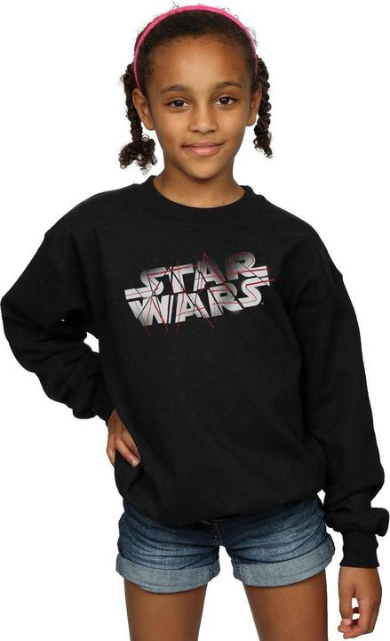 Actual product image Star Wars Girls The Last Jedi Spray Logo Sweatshirt (140, 146)