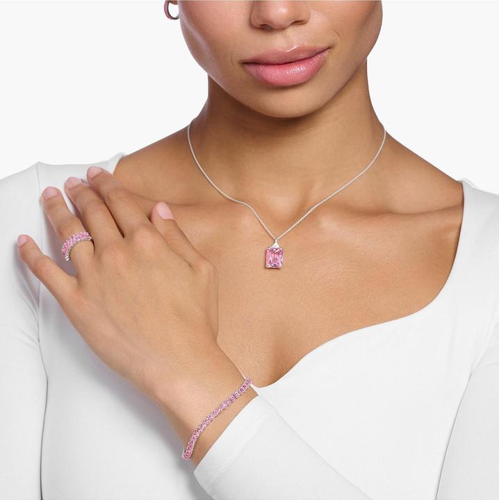 Produktbild Thomas Sabo Tennis-Armband pinke Steine silber (19 cm, 925er Silber)