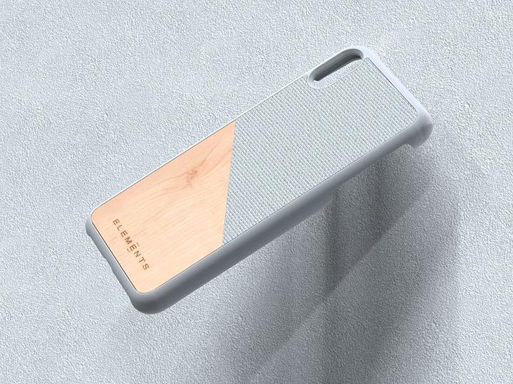 Image du produit Nordic Elements Hélium original - Étui pour Iphone Xs Max avec véritable bois d'érable (gris clair) (Apple iPhone XS Max)