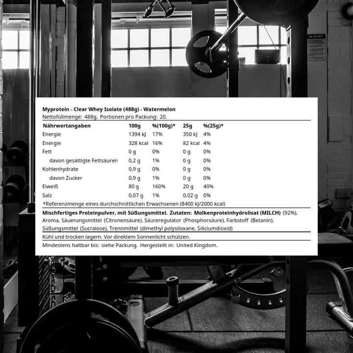Immagine prodotto MyProtein Clear Whey Isolate (Anguria, 1 pz., 488 g)
